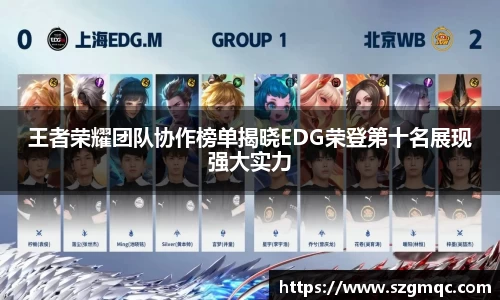 王者荣耀团队协作榜单揭晓EDG荣登第十名展现强大实力